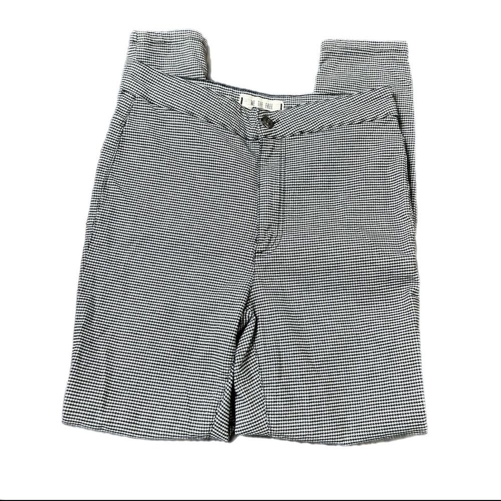 Free People We the Free Gingham Pixie pants Size 27 Small Black&White no pockets